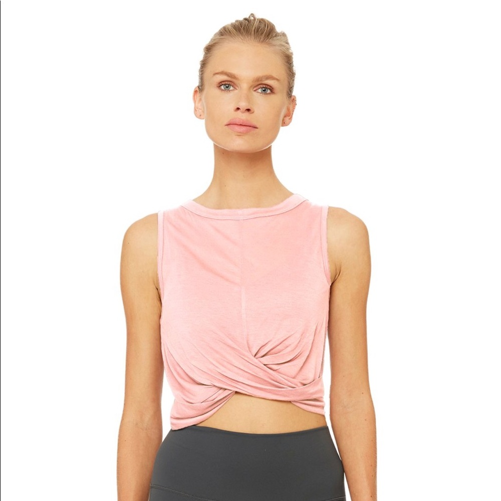 Alo yoga cover Tank in powder pink size XS
